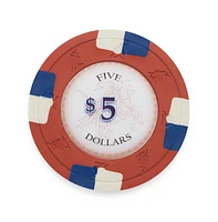 Slickblue Poker Knights Poker Chips (25-Pack) – Clay Composite, $5 Value for Casual Play