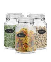 JoyJolt Airtight Set of 3 Glass Jars Storage Canister