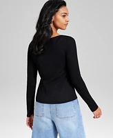 And Now This Women's Boat-Neck Layering Long-Sleeve Top, Exclusively at Macy's