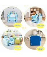 Gouun Toddlers Sofa Chair with Velvet Fabric Cover High Density Sponge Filling