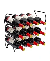 Sorbus 3-Tier Stackable Copper Wine Rack - Perfect for Bar, Wine Cellar, Basement, Cabinet, Pantry