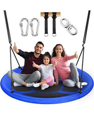 Everyfun 43" Saucer Tree Swing for Kids Adult, Waterproof Flying with Adjustable Hanging Straps, Seats Backyard Outdoor Indoor