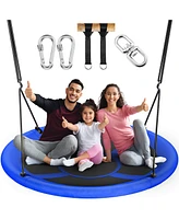 Everyfun 43" Saucer Tree Swing for Kids Adult, Waterproof Flying with Adjustable Hanging Straps, Seats Backyard Outdoor Indoor