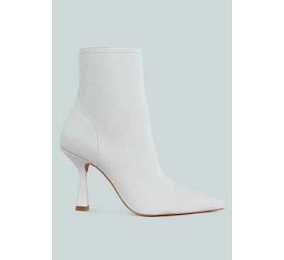 Farnak Pleather Pointed Toe Ankle Boots