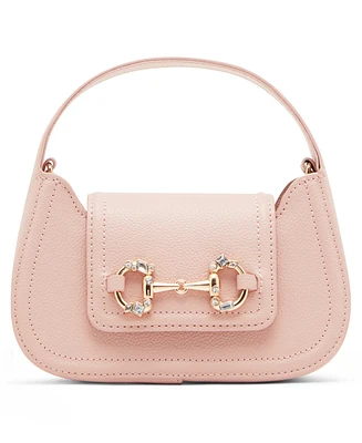 Anne Klein Crystal Horsebit Top Handle Small Crossbody Bag