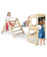 Gouun 7-in-1 Toddler Climbing Toy Connected Table and Chair Set for Boys and Girls Aged 3-14 Years Old