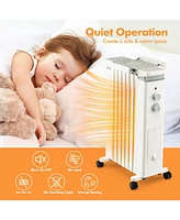 Gouun 1500W Portable Oil Filled Radiator Heater with 3 Heat Settings