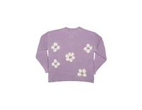 Kate Mack Little Girls Flower Sweatshirt and Jogger, 2-Piece Set