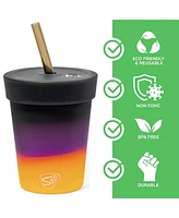 Silipint Kids Straw Tumblers 8oz: 2 pk - Sun Storm