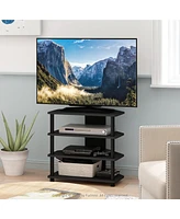 Furinno 4-Tier Tv Stand for Tv's up to 32" Entertainment Media Center w/Storage Cabinet