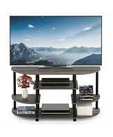 Furinno Tv Stand for Tv's up to 44" Console Entertainment Center Bookcase Shelves