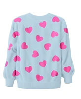 Kate Mack Little Girls Hearts Flare Sweatshirt and Jogger, 2-Piece Set