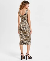 Bar Iii Women's Printed Bodycon Midi Dress, Exclusively at Macy's