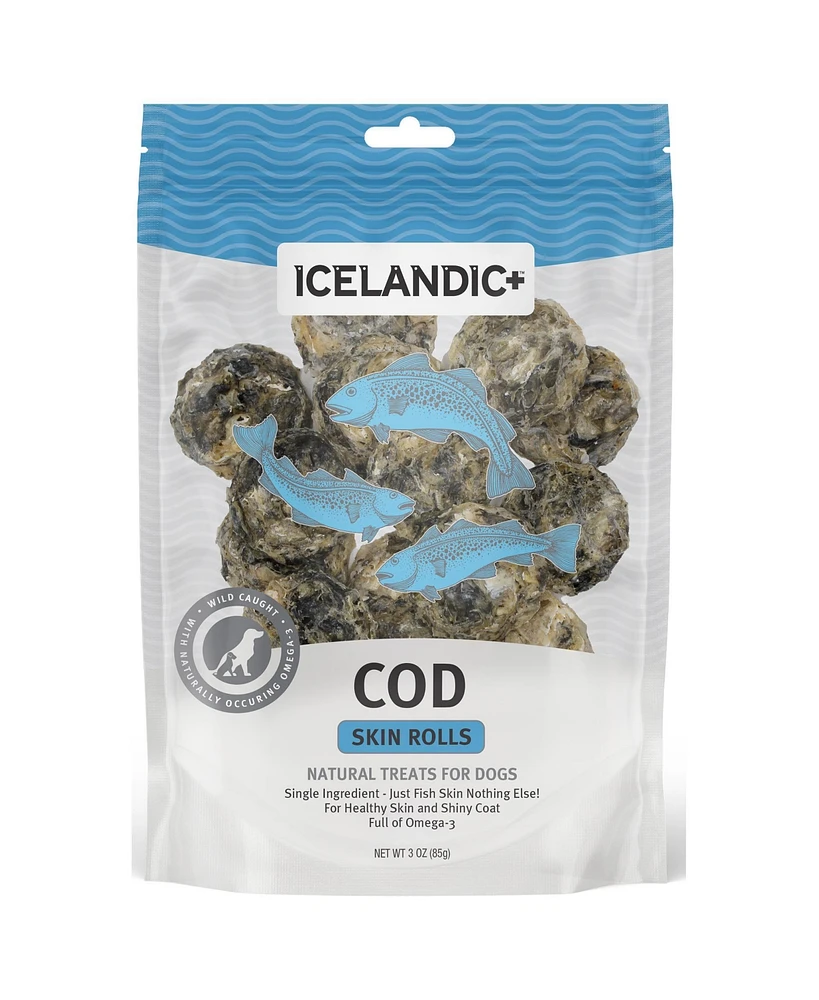 Icelandic+ Cod Skin Rolls - Dog Treat 3oz