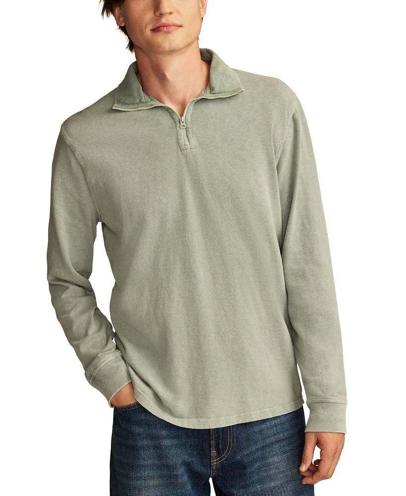Lucky Brand Men's Weekend Slub Quarter Zip Sweatshirt