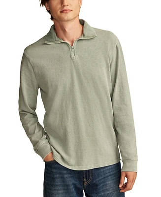 Lucky Brand Men's Weekend Slub Quarter Zip Sweatshirt