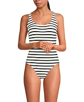 Lands' End Women's Petite Tugless X-Back One Piece Swimsuit