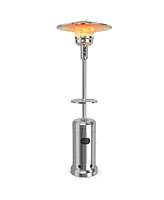 Gouun Outdoor Heater Propane Standing Lp Gas Steel with Table and Wheels