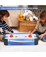 Inolait 22" Mini Tabletop Air Hockey Game with Electric Motor Fan, 2 Pushers and 2 Air Hockey Pucks