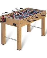 Sugift 48in Foosball Table, Competition Sized Soccer Table with 2 Balls, 2 Cup Holders