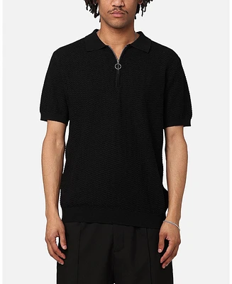 Xxiii Herringbone Quater Zip Polo Shirt