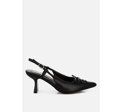 London Rag Danvers Kitten Heel Pointy Slingbacks