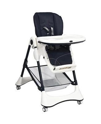 Gouun A-Shaped High Chair with 4 Lockable Wheels