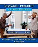 Sugift Air Hockey Table, Indoor Powered Hockey Game Table with 2 Pucks, 2 Pushers