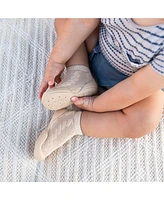 Komuello Toddler First Walk Sock Shoes - Cable Dark Beige