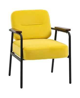 Homcom Accent Chair, Upholste Living Room Chair with Arms,