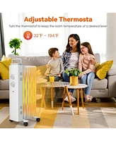 Gouun 1500W Oil Filled Space Heater with Universal Wheels and 3-Level Heat