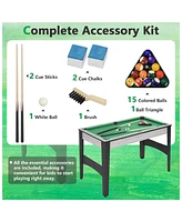 Sugift Mini Pool Table, Compact Billiard Game Table w/Balls, Cues & Accessories for Game Room or Living Room