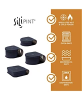 Silipint Go Go Bowl Set: 4 pk Smoke - 10, 20, 30 oz & Sandwich