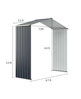 Gouun Outdoor Storage Shed Extension Kit for 7 Feet Shed Width