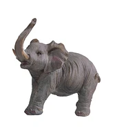 Fc Design "2-pc Gift Set" 6"H Wildlife Elephant with Trunk Up Figurine Statue Ornament Home Room Office Decor and Perfect Gift Ideas for Housewarming,