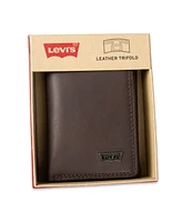 Levi's Men's Rfid Genuine Leather Extra-Capacity Conrad Trifold Wallet