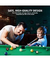 Sugift 48" Portable Pool Table for Kids & Adults, Mini Billiards Game Table w/Full Accessories for Family Game Nights