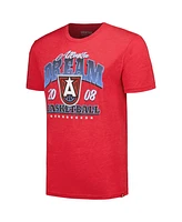 Sportiqe Women's Heather Red Atlanta Dream Comfy Super-Soft Tri-Blend T-Shirt