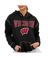 Gameday Couture Women's Black Wisconsin Badgers Studded Pullover Hoodie