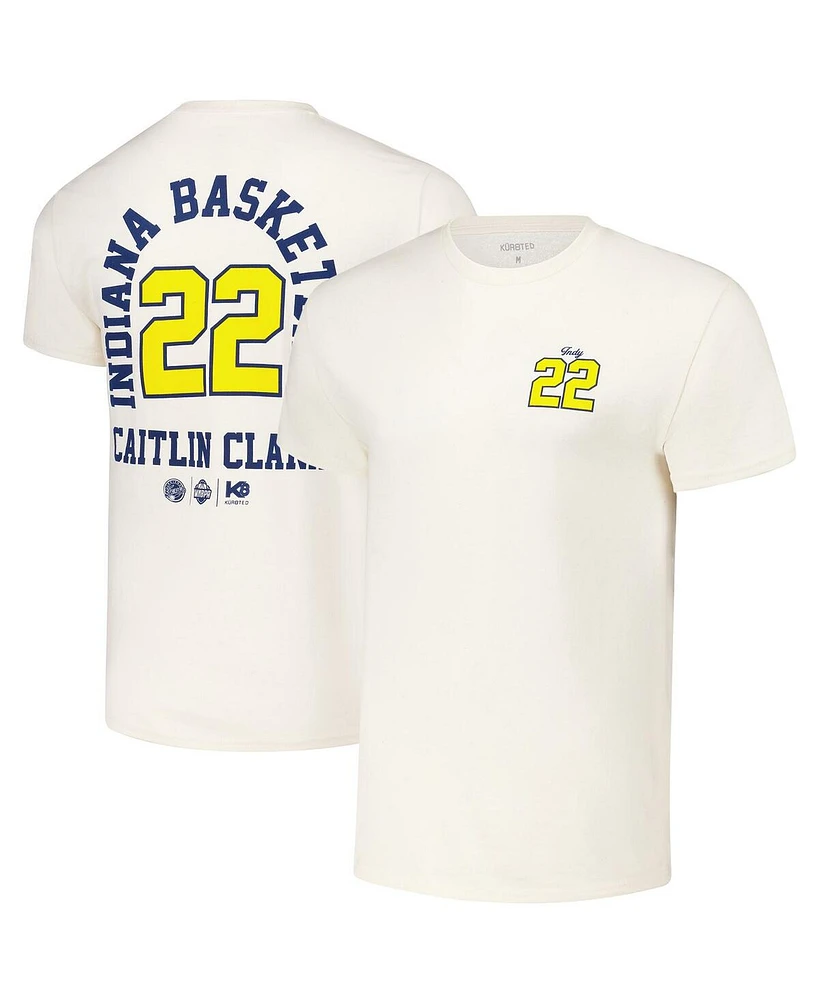 Kur8ted Men's and Women's Caitlin Clark Cream Indiana Fever Player Id Arch T-Shirt
