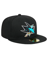 New Era Men's Black San Jose Sharks Core 59FIFTY Fitted Hat