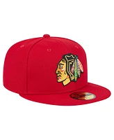 New Era Men's Red Chicago Blackhawks Core 59FIFTY Fitted Hat