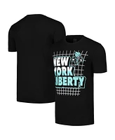 Stadium Essentials Men's and Women's Black New York Liberty Spelled Out T-Shirt