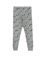 Outerstuff Preschool Heather Gray Philadelphia Eagles Long Sleeve T-Shirt and Pants Sleep Set