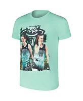 Stadium Essentials Men's and Women's Sabrina Ionescu Breanna Stewart Mint New York Liberty Skyline Duo Player T-Shirt