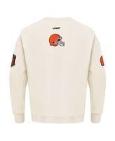 Pro Standard Men's Cream Cleveland Browns Turn It Up Pullover Sweatshirt