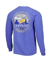 Image One Men's Royal Pitt Panthers Circle Campus Scene Long Sleeve T-Shirt