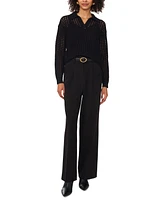 Vince Camuto Women's Mesh Stitch Johnny-Collar Sweater
