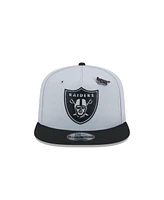 New Era Men's Gray Las Vegas Raiders 2024 Inspire Change A-Frame 9FIFTY Snapback Hat