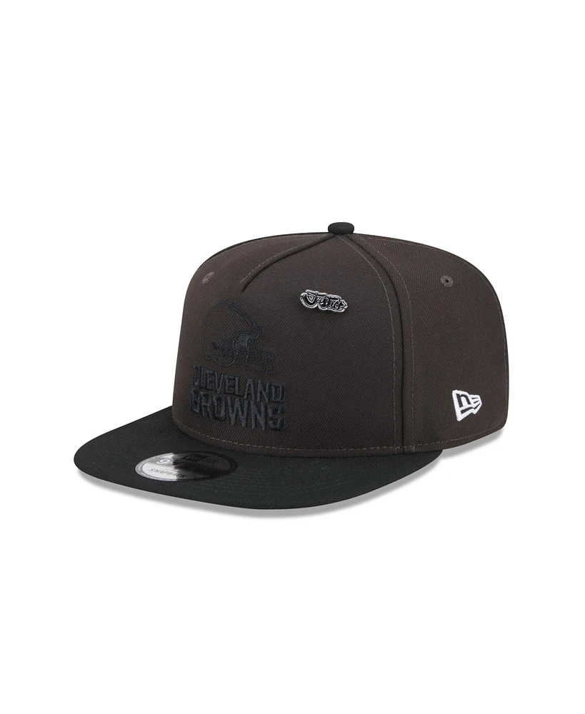 New Era Men's Brown Cleveland Browns 2024 Inspire Change A-Frame 9FIFTY Snapback Hat